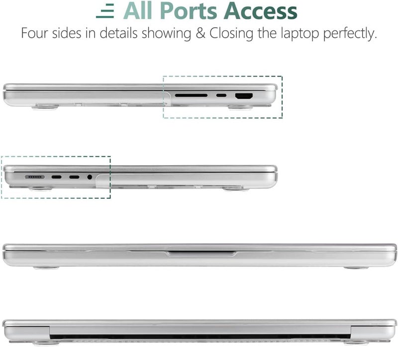 DONGKE Case for M5 MacBook Pro 14 inch 2025 2024-2021 M4 M3 M2 M1, Plastic Hard Shell Cover Compatible with A3434 A3112 A3401 A3185 A2992 A2779 A2442 Retina XDR Display & Touch ID, Floral Illustration - Image 3